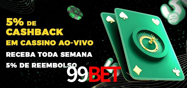 Promoções do cassino ao Vivo 99bet